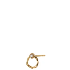 Stine A ørering - 1284 Petit Wavy Circle guldbelagt