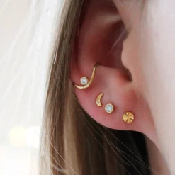 Stine A ørering - 1280 Tout Petit Bella Moon guldbelagt