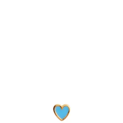 Stine A ørestik - 1181 Petit Love Heart light blue enamel guldbelagt