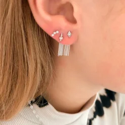 Stine A ørestik - 1004 Three Dots sølv