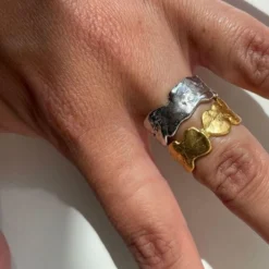 Stine A ring - 4052 Gold Splash Lava guldbelagt